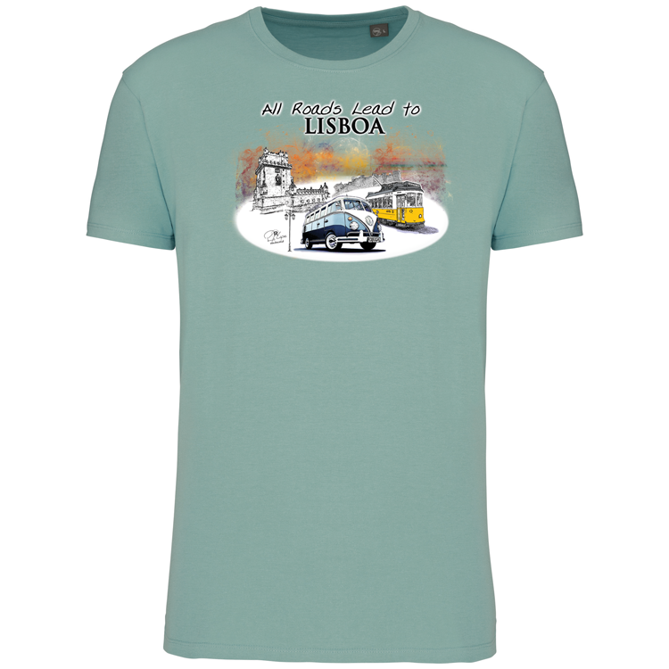 T-Shirt Algodão Biológico All Roads Lead to Lisboa