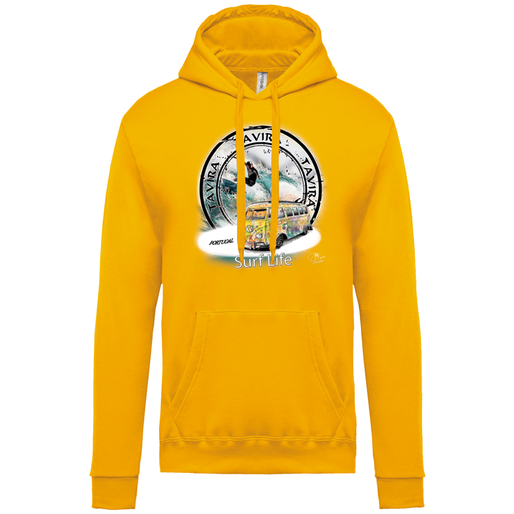 Sweatshirt Kariban com Capuz Surf Life Tavira