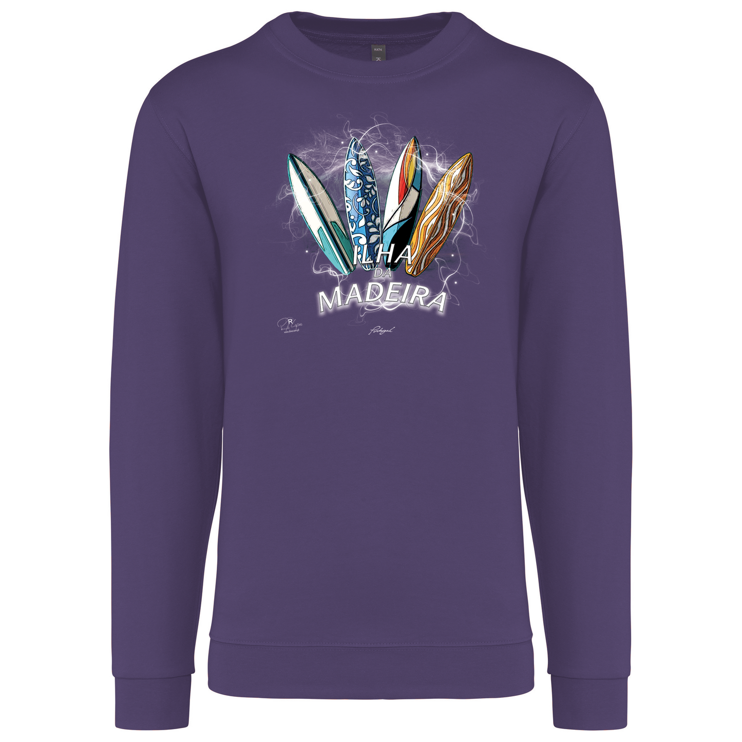 Sweatshirt Kariban sem Capuz Surfboards Ilha da Madeira