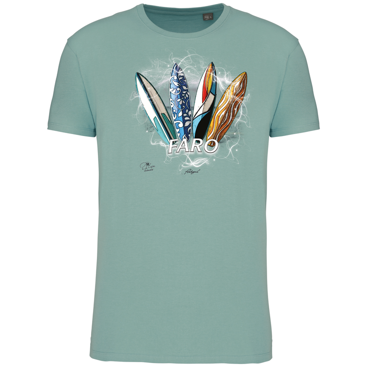 T-Shirt Algodão Biológico Surfboards Faro