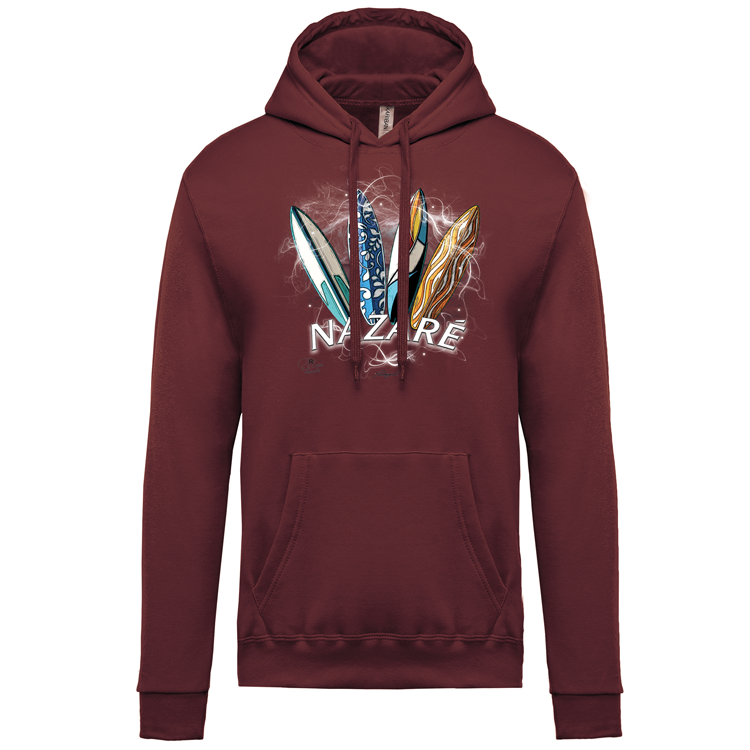 Sweatshirt Kariban com Capuz Surfboards Nazaré