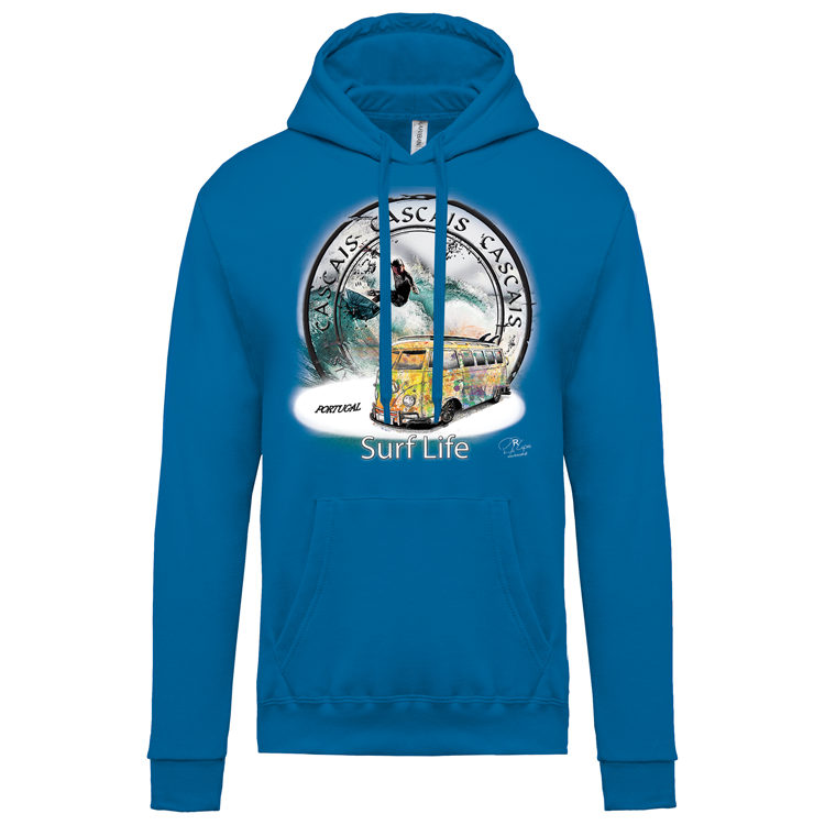 Sweatshirt Kariban com Capuz Surf Life Cascais