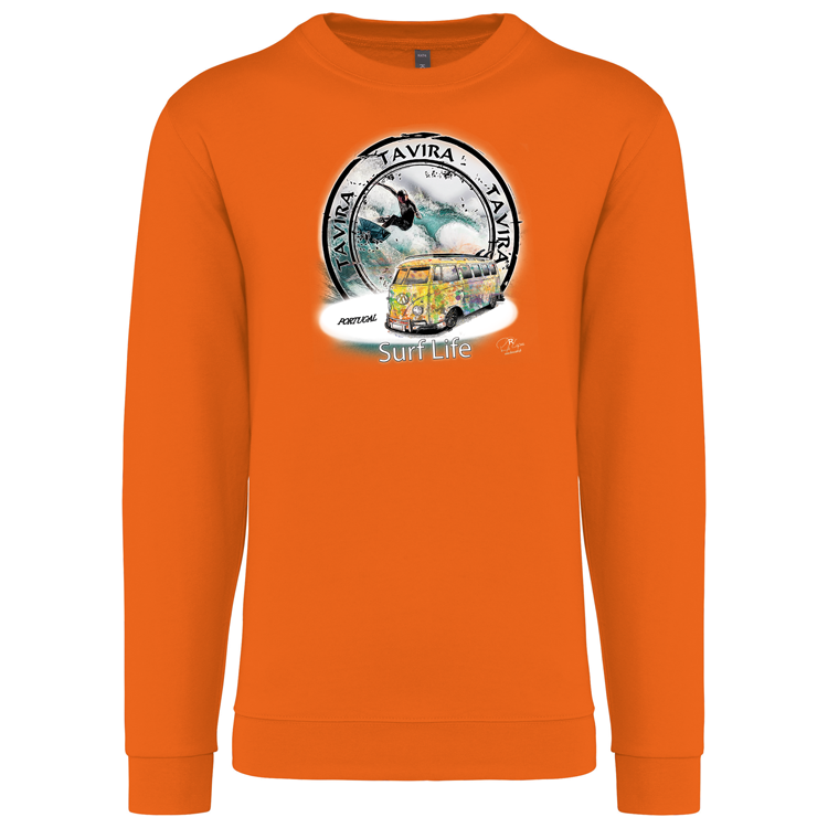 Sweatshirt Kariban sem Capuz Surf Life Tavira