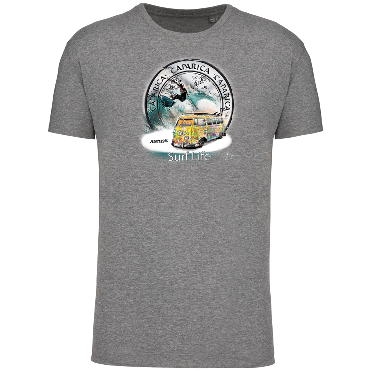 T-Shirt Algodão Biológico Surf Life Caparica