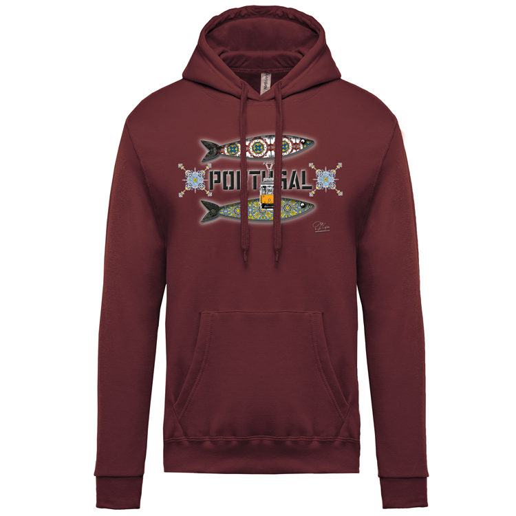 Sweatshirt Kariban com Capuz Duas Sardinhas Coimbra