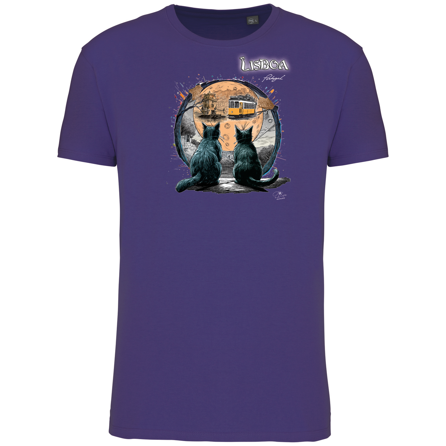 T-Shirt Algodão Biológico Luar Lisboa