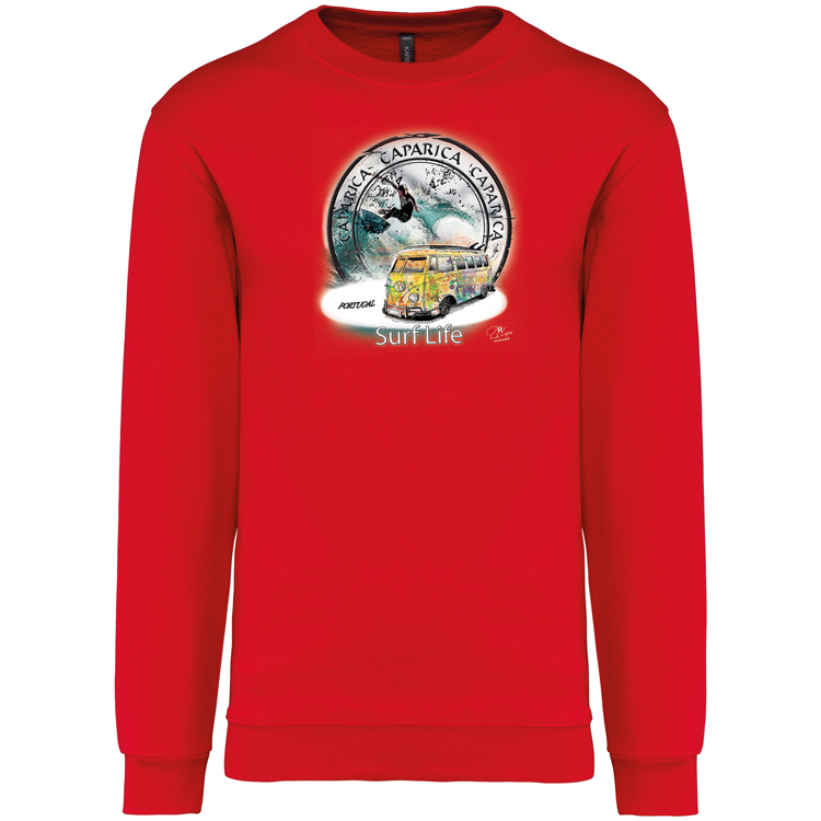 Sweatshirt Kariban sem Capuz Surf Life Caparica