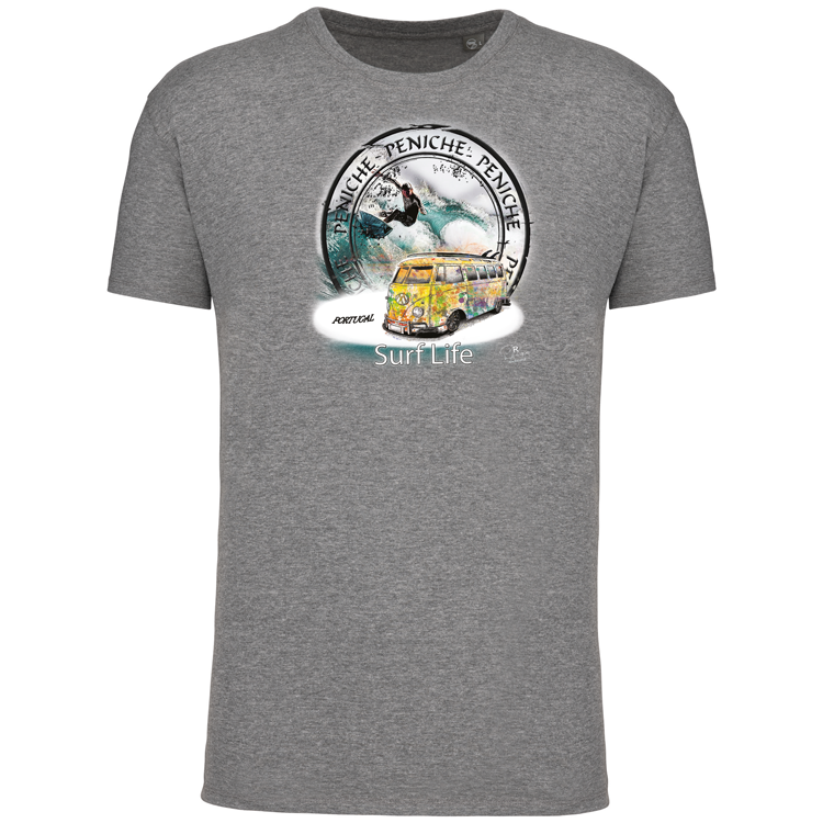 T-Shirt Algodão Biológico Surf Life Peniche