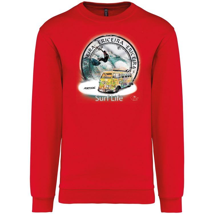 Sweatshirt Kariban sem Capuz Surf Life Ericeira