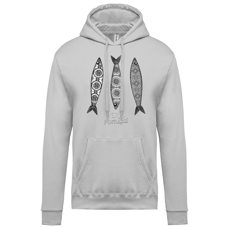 Sweatshirt Kariban com Capuz 3 Sardinhas Porto