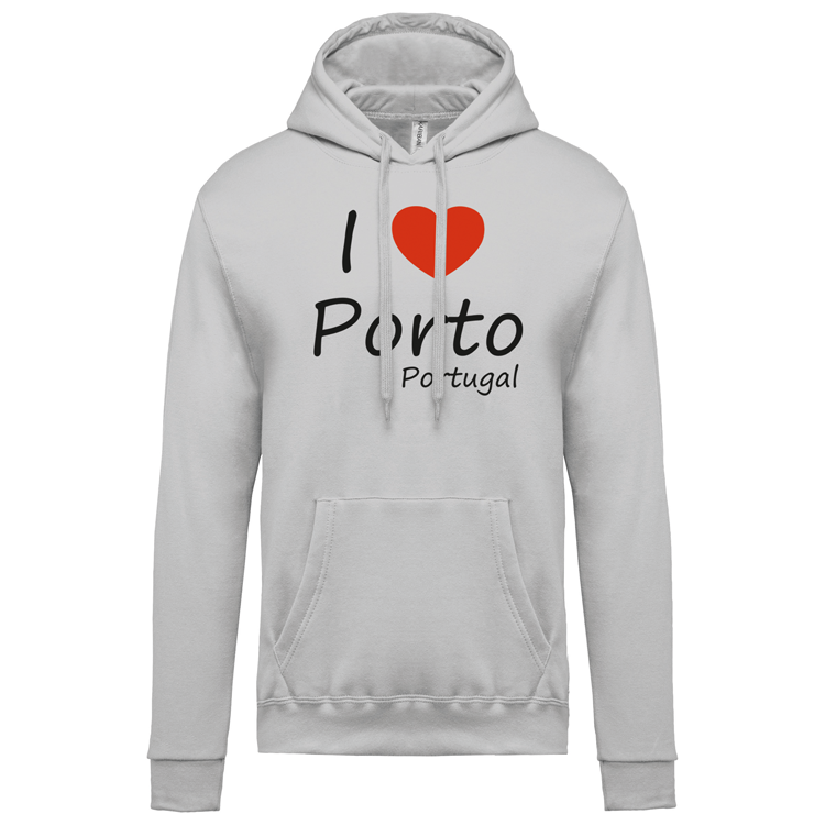 Sweatshirt Kariban com Capuz I Love Porto