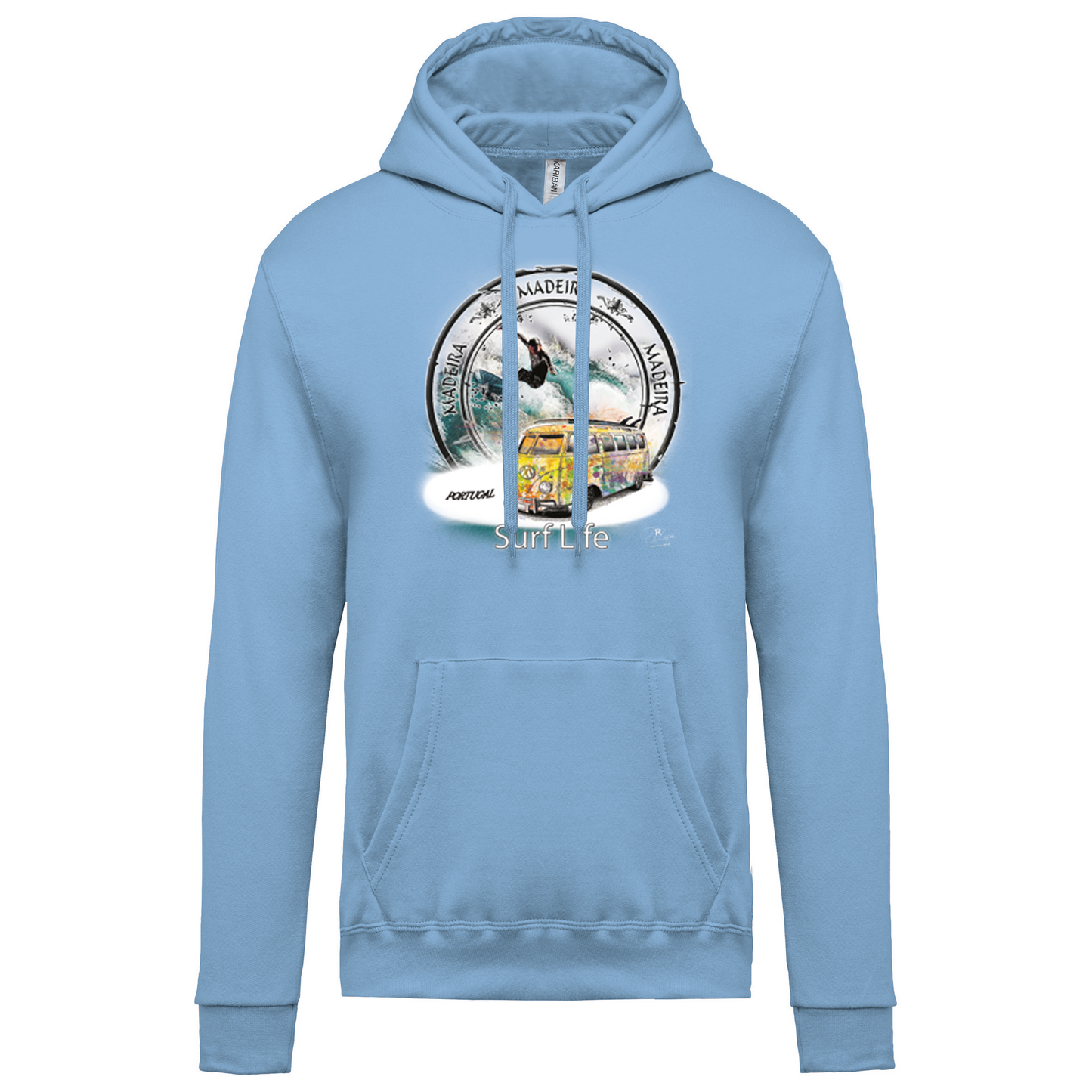 Sweatshirt Kariban com Capuz Surf Life Ilha da Madeira
