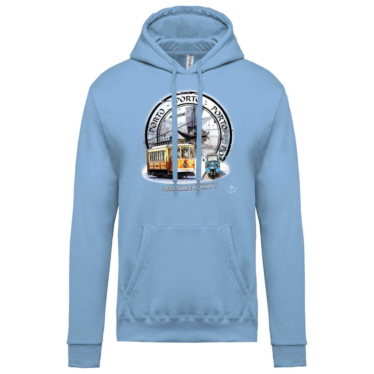 Sweatshirt Kariban com Capuz Amazing City Porto