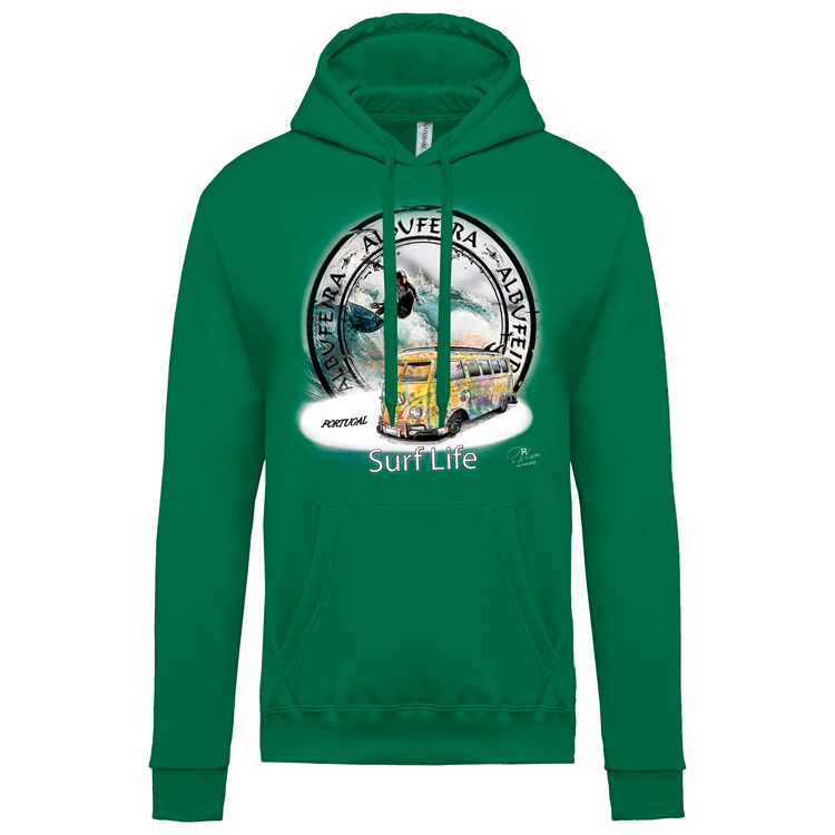 Sweatshirt Kariban com Capuz Surf Life Albufeira