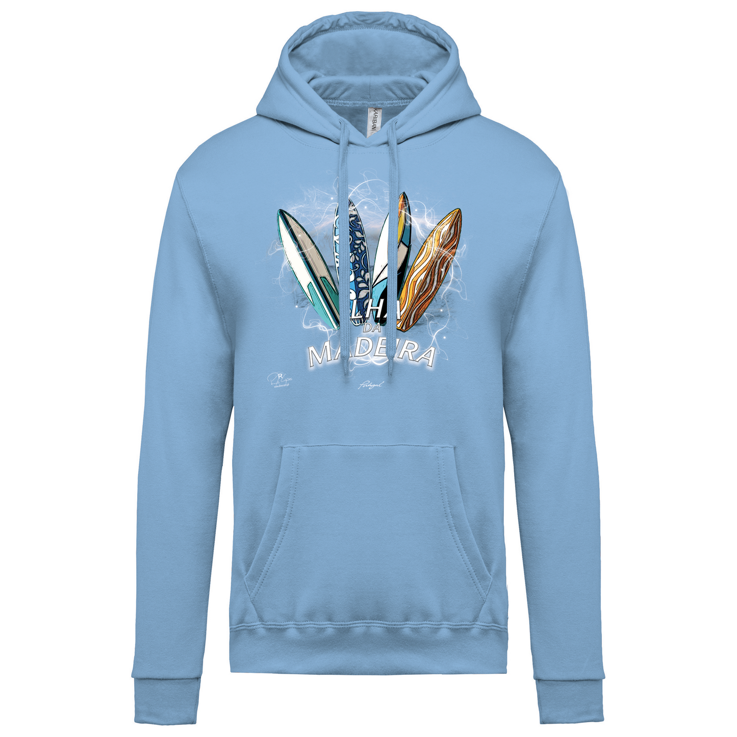 Sweatshirt Kariban com Capuz Surfboards Ilha da Madeira