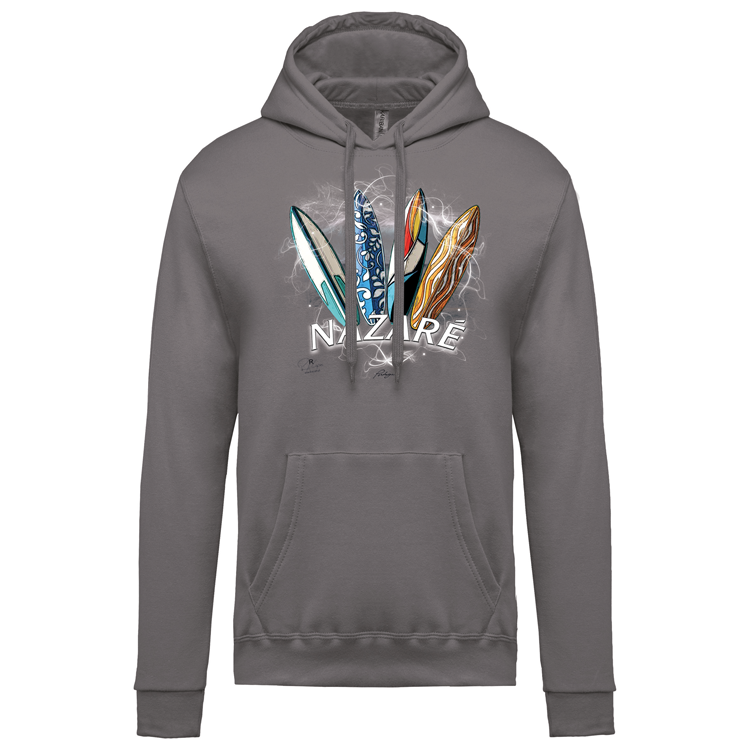 Sweatshirt Kariban com Capuz Surfboards Nazaré