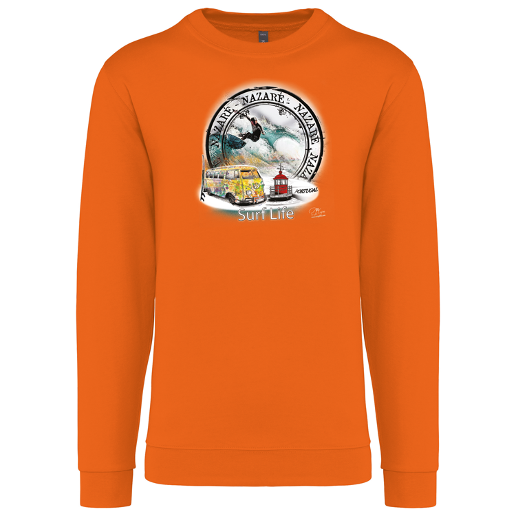 Sweatshirt Kariban sem Capuz Surf Life Nazaré