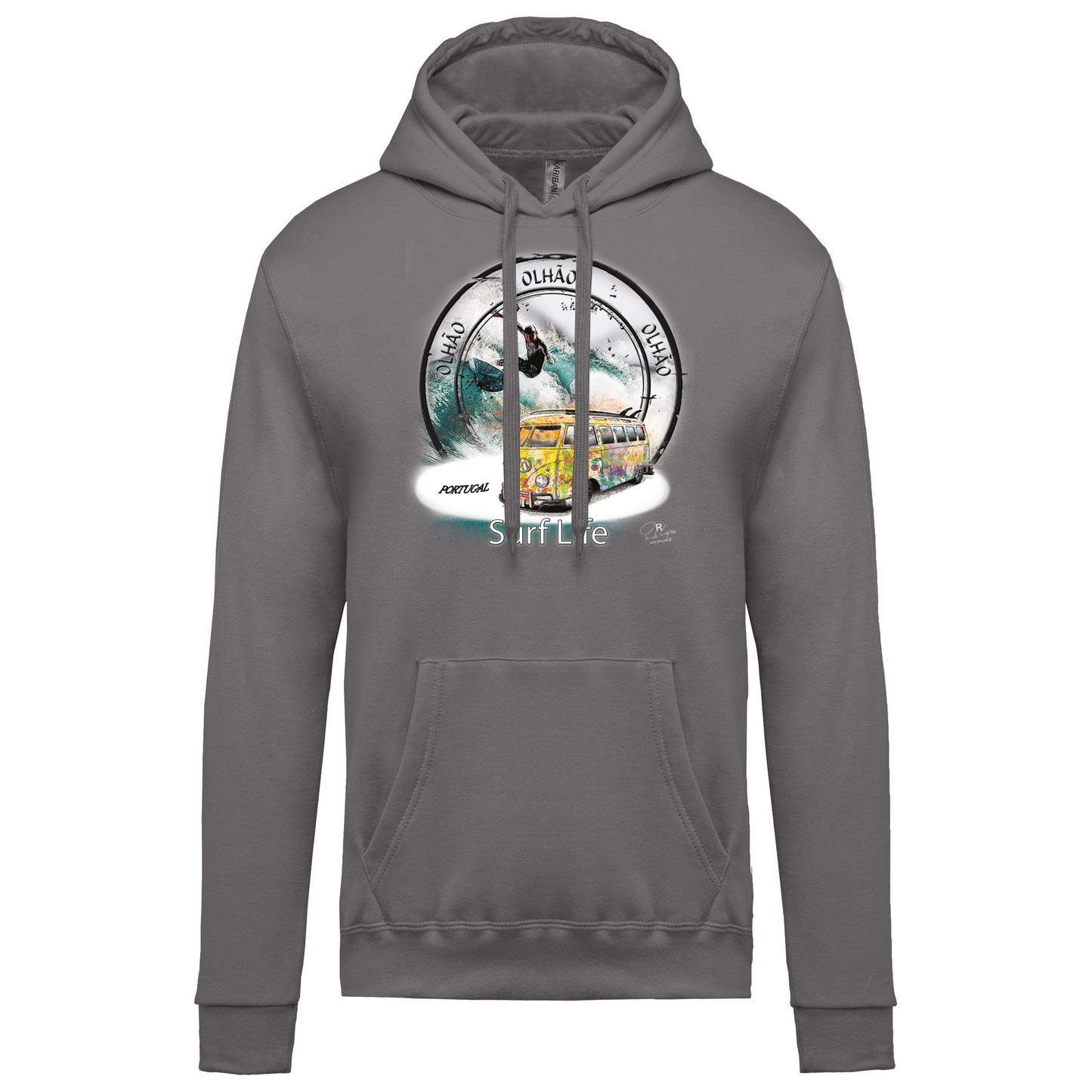 Sweatshirt Kariban com Capuz Surf Life Olhão