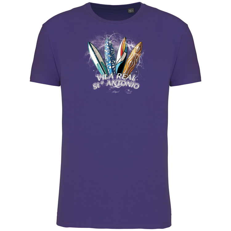 T-Shirt Algodão Biológico Surfboards Vila Real Stº António