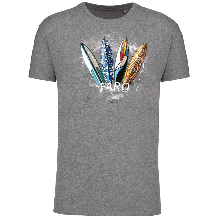 T-Shirt Algodão Biológico Surfboards Faro