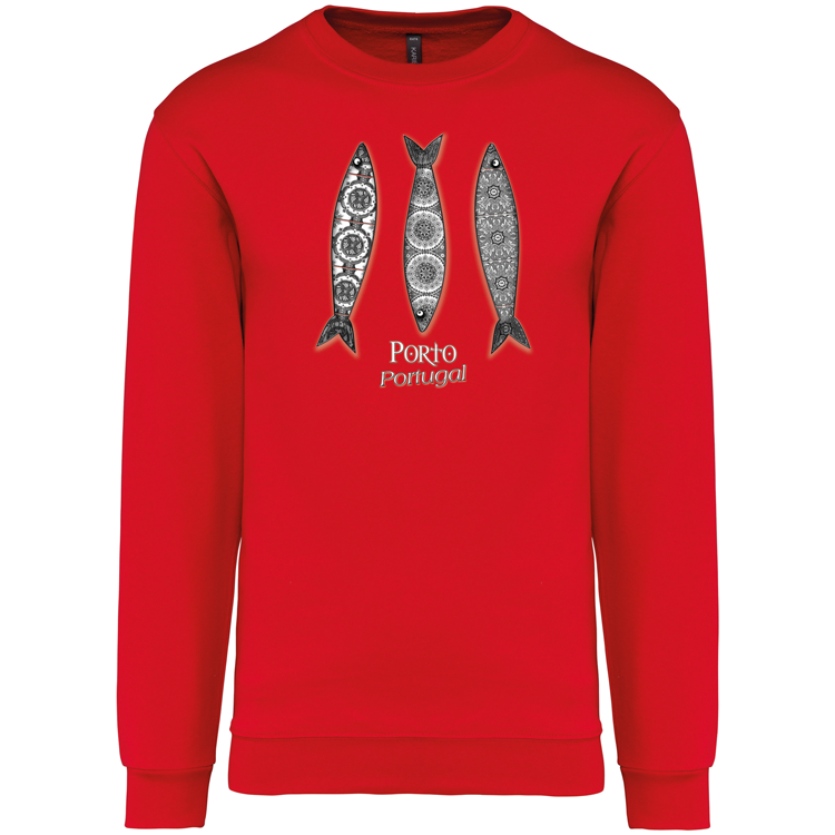 Sweatshirt Kariban sem Capuz 3 Sardinhas Porto