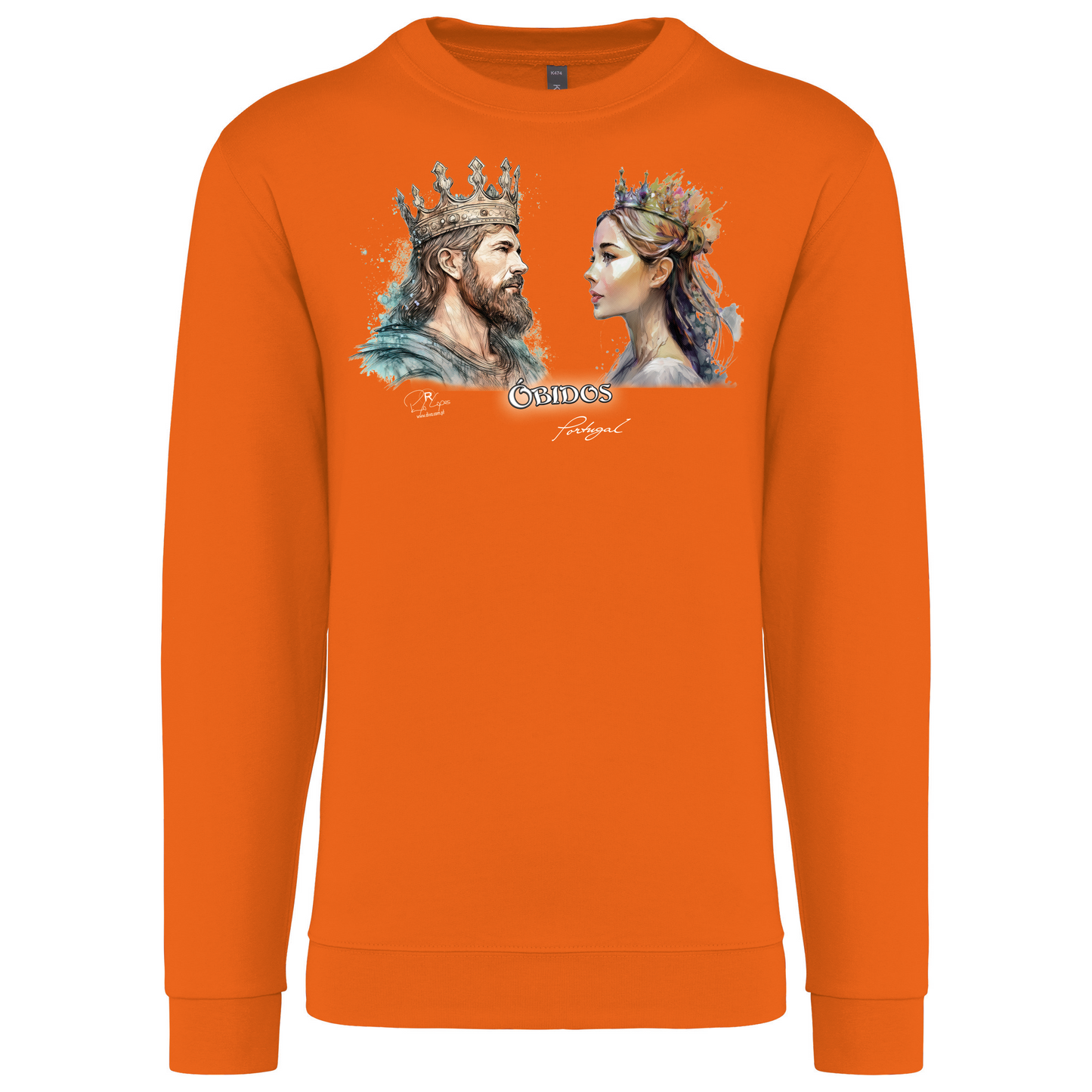 Sweatshirt Kariban sem Capuz King and Queen Óbidos