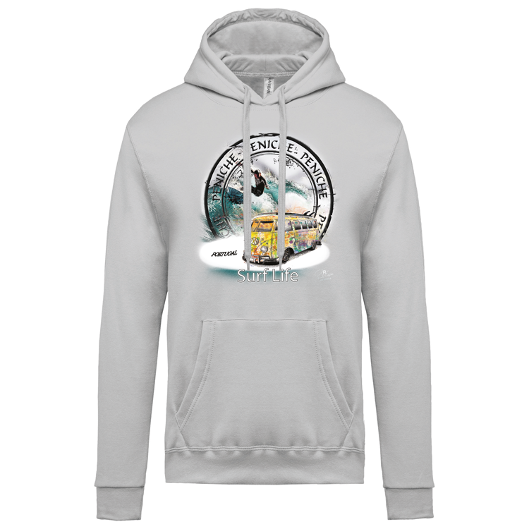 Sweatshirt Kariban com Capuz Surf Life Peniche