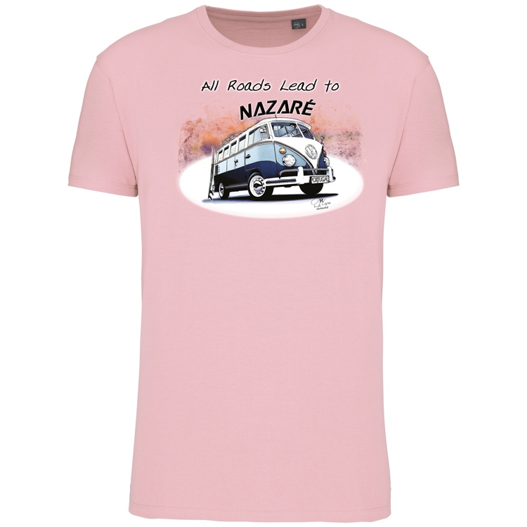 T-Shirt Algodão Biológico All Roads Lead to Nazaré