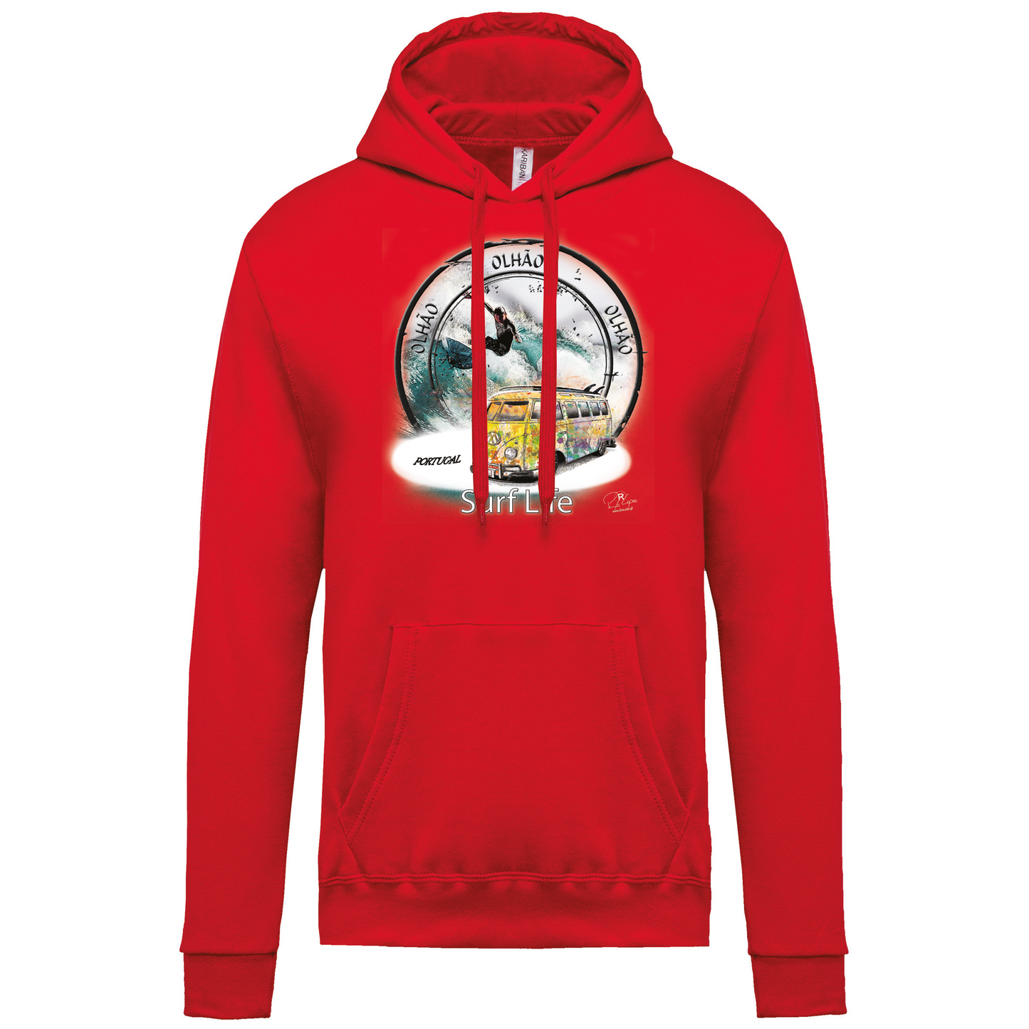 Sweatshirt Kariban com Capuz Surf Life Olhão