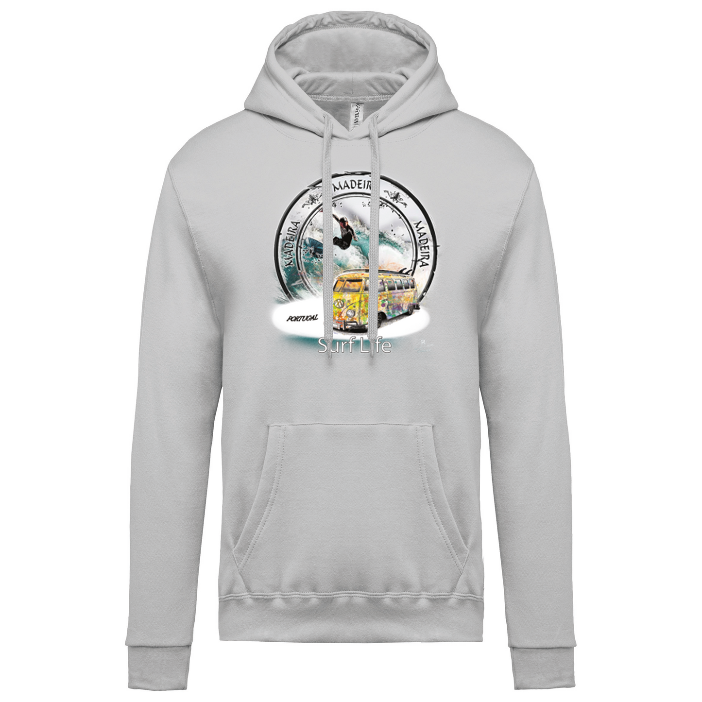 Sweatshirt Kariban com Capuz Surf Life Ilha da Madeira