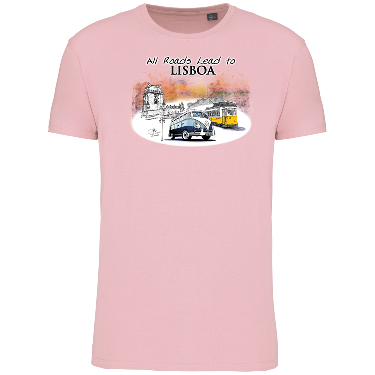 T-Shirt Algodão Biológico All Roads Lead to Lisboa