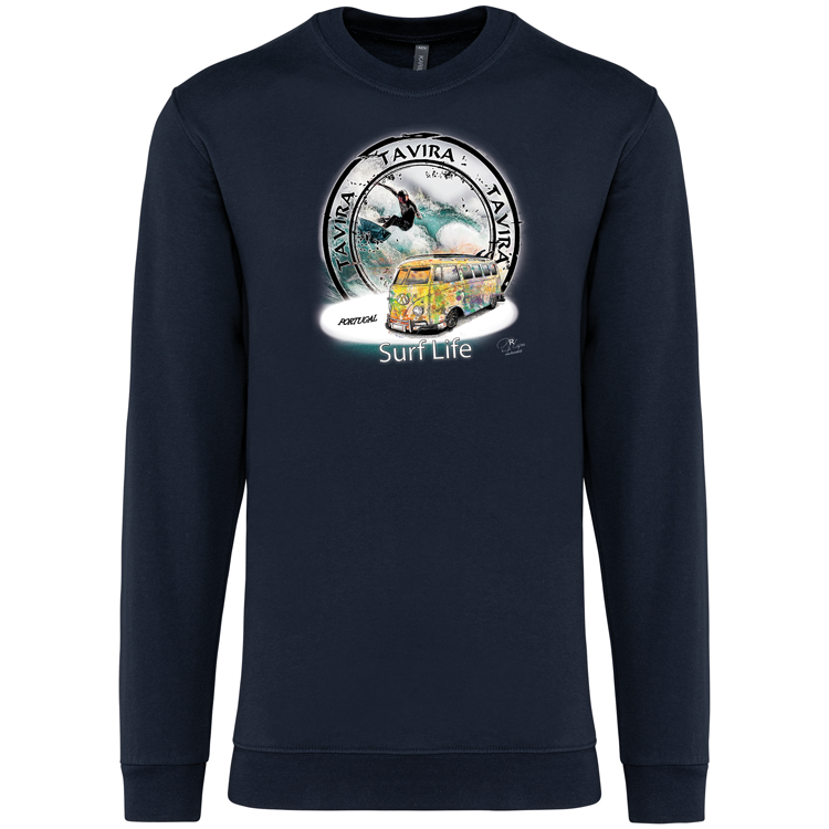 Sweatshirt Kariban sem Capuz Surf Life Tavira