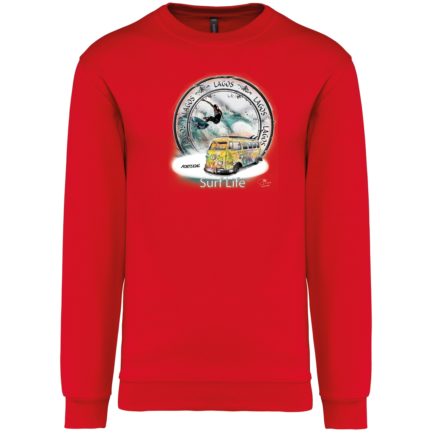Sweatshirt Kariban sem Capuz Surf Life Lagos