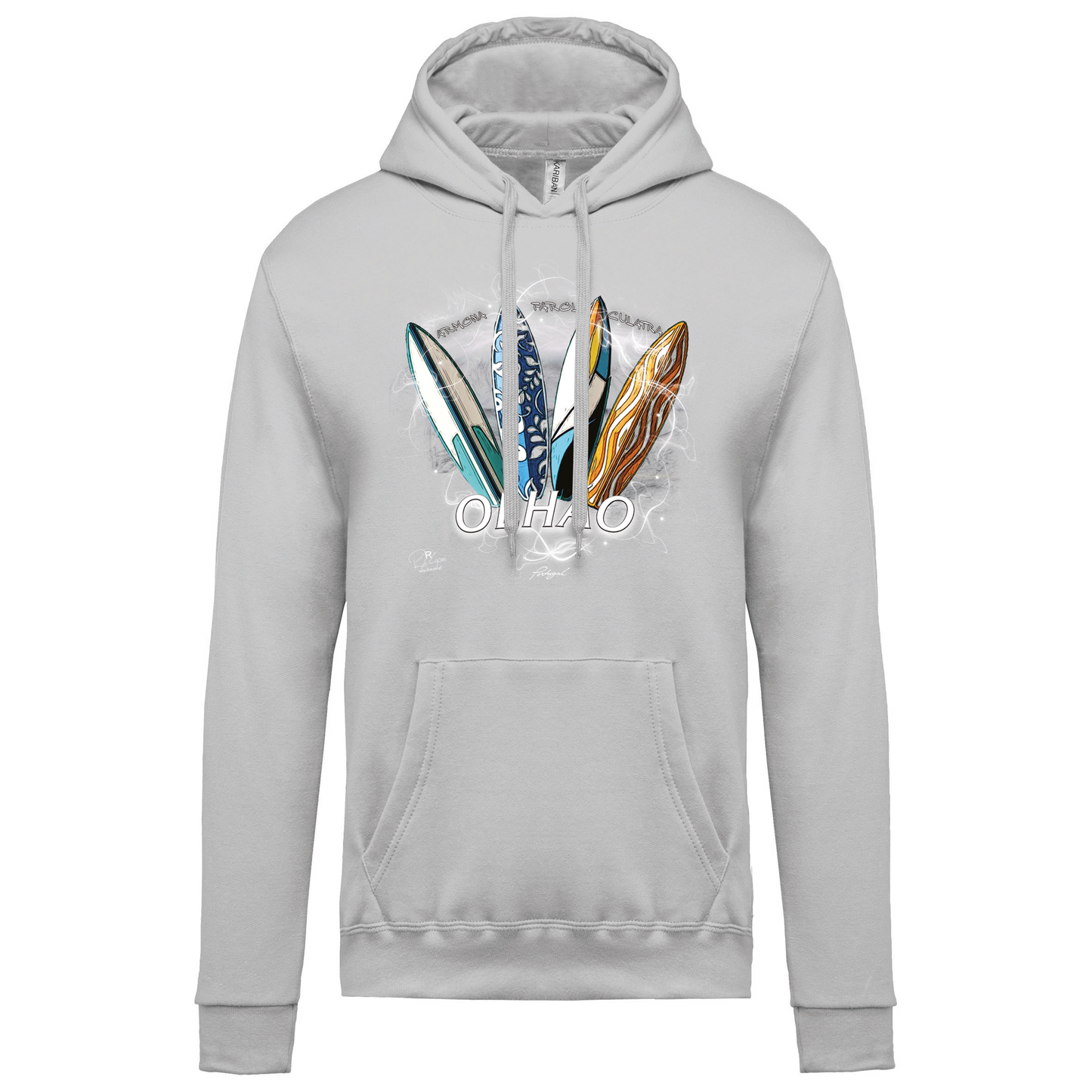 Sweatshirt Kariban com Capuz Surfboards Olhão