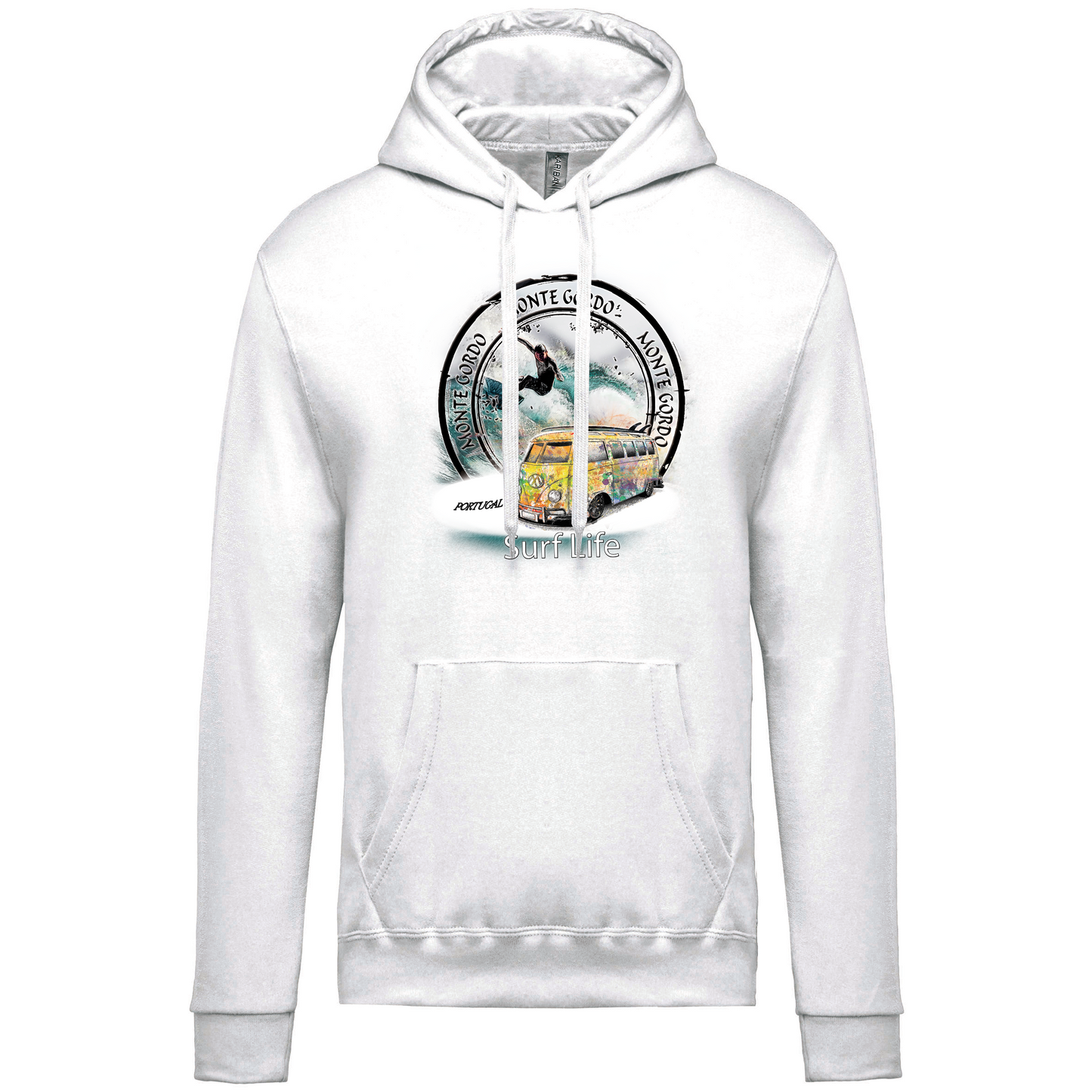 Sweatshirt Kariban com Capuz Surf Life Monte Gordo
