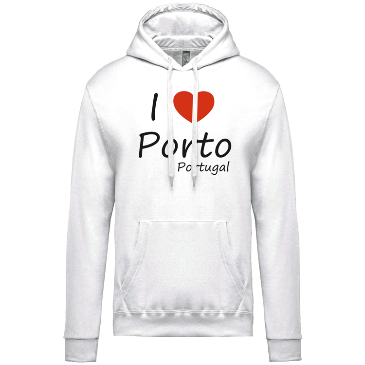 Sweatshirt Kariban com Capuz I Love Porto