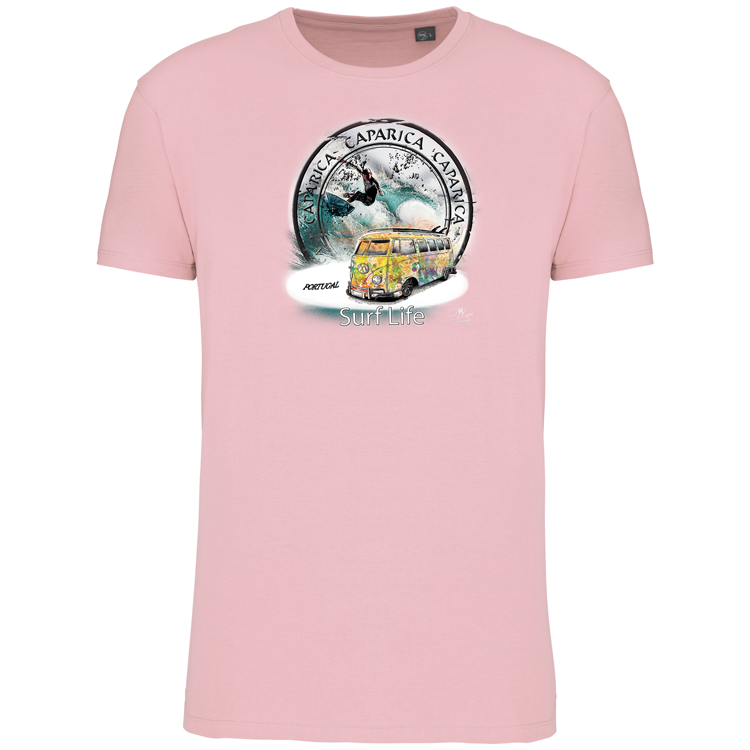 T-Shirt Algodão Biológico Surf Life Caparica