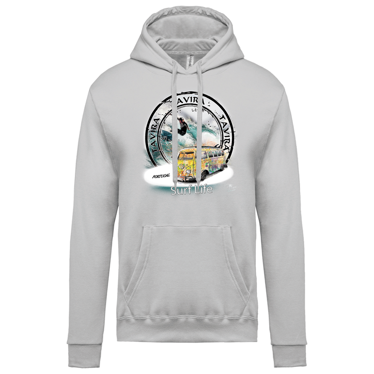 Sweatshirt Kariban com Capuz Surf Life Tavira