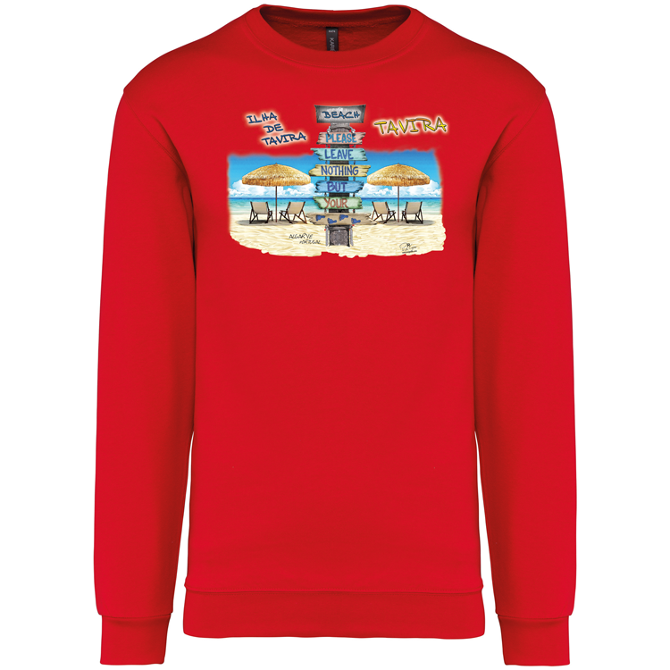 Sweatshirt Kariban sem Capuz Pegadas Tavira
