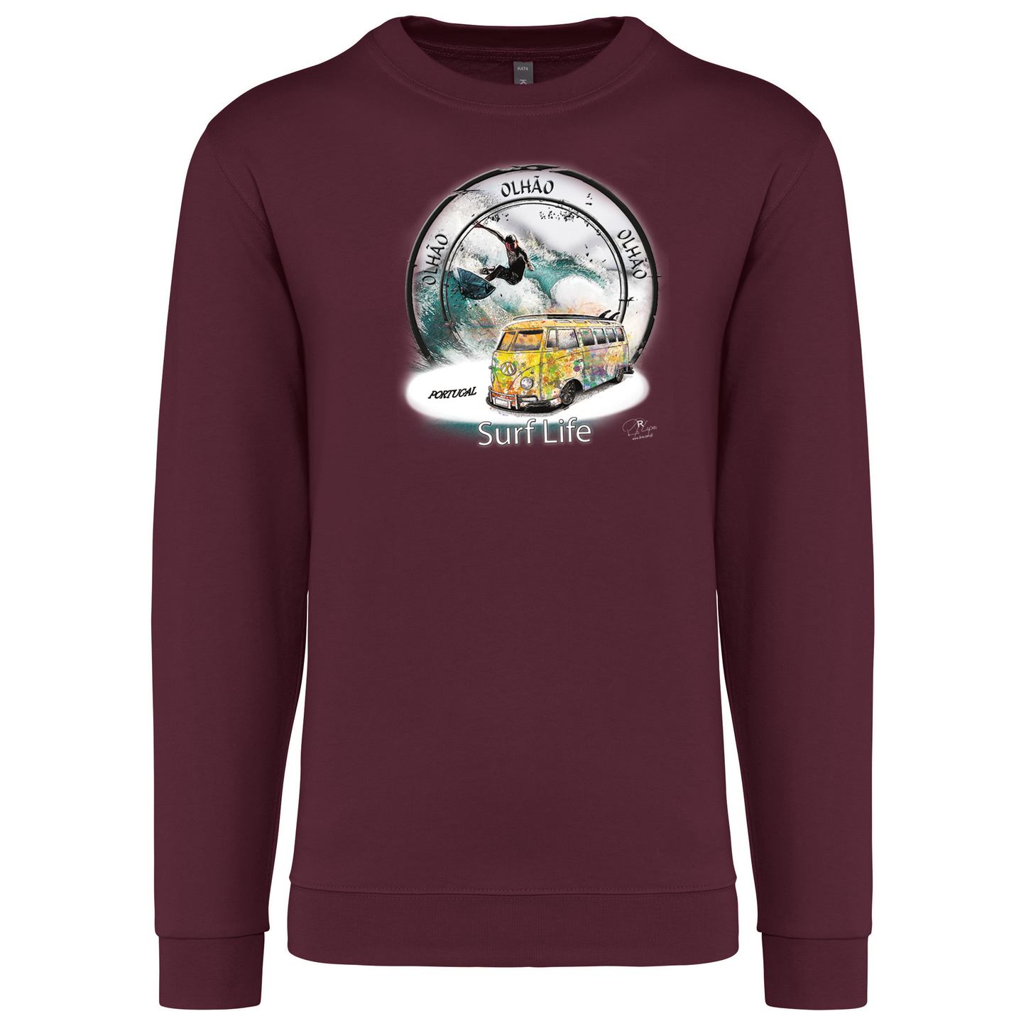 Sweatshirt Kariban sem Capuz Surf Life Olhão