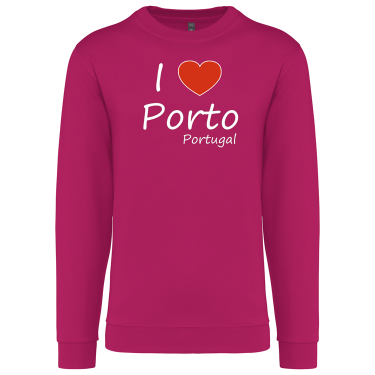 Sweatshirt Kariban sem Capuz I Love Porto