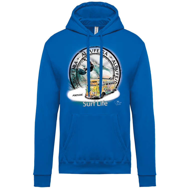 Sweatshirt Kariban com Capuz Surf Life Albufeira