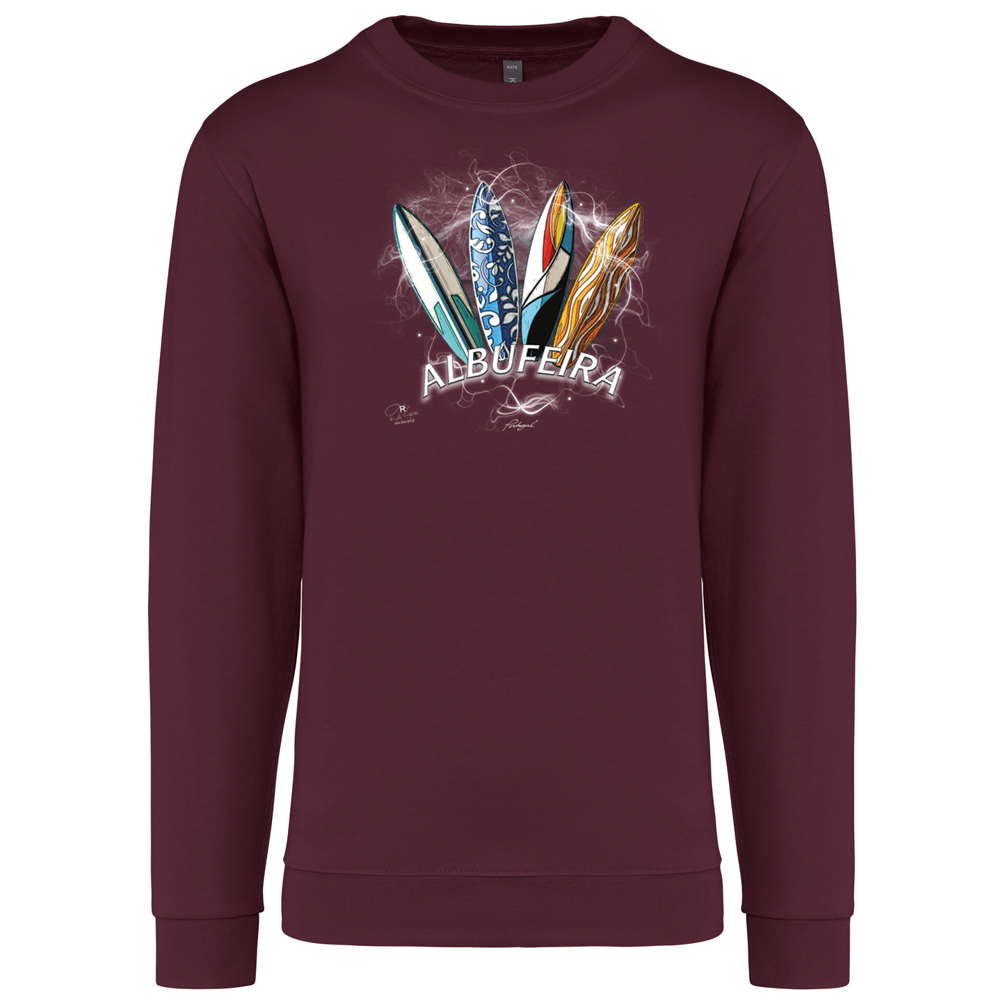 Sweatshirt Kariban sem Capuz Surfboards Albufeira