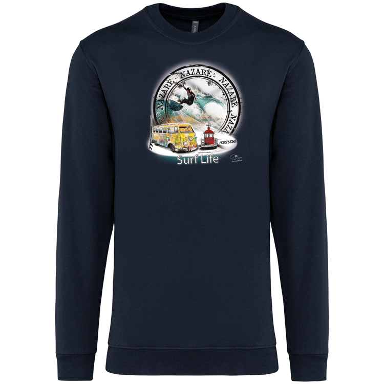 Sweatshirt Kariban sem Capuz Surf Life Nazaré