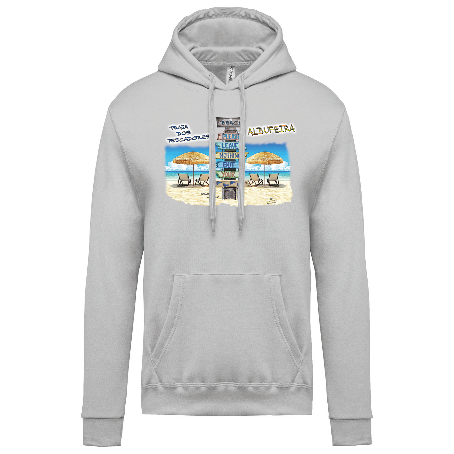 Sweatshirt Kariban com Capuz Pegadas Albufeira