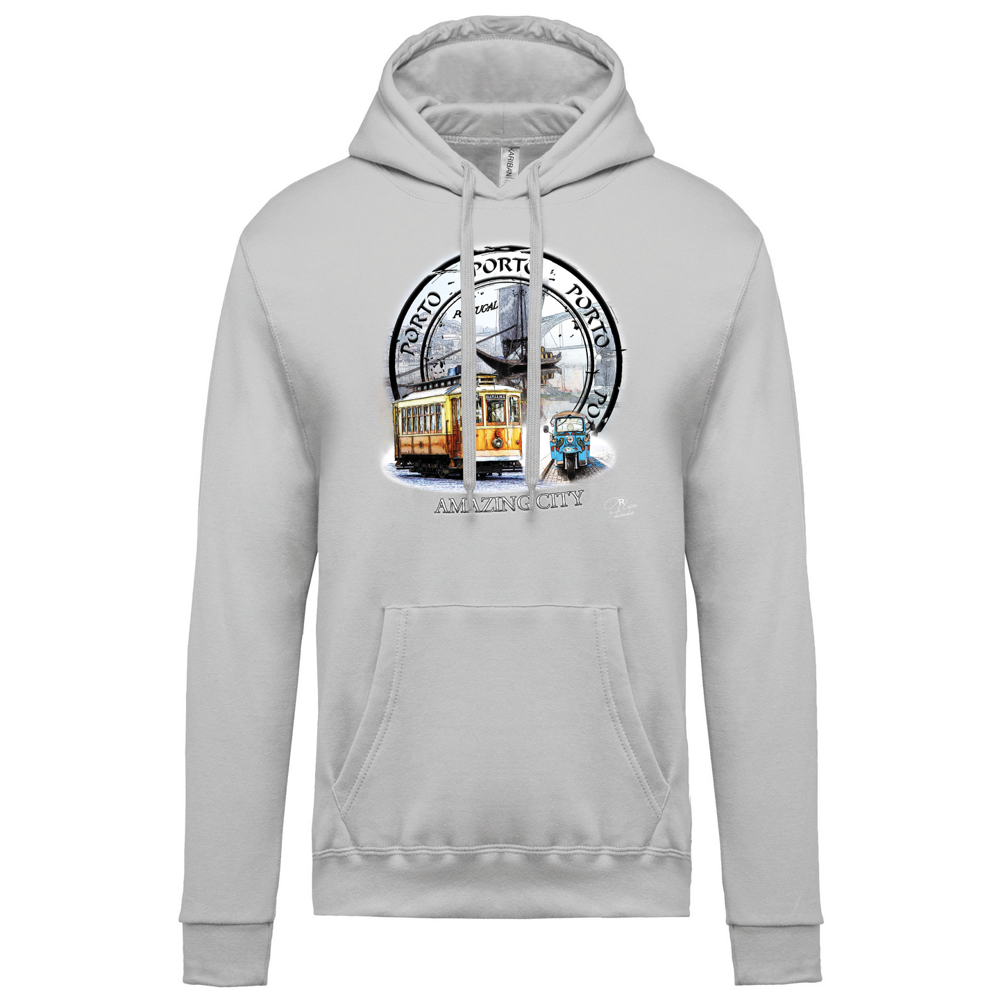 Sweatshirt Kariban com Capuz Amazing City Porto