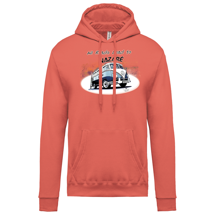 Sweatshirt Kariban com Capuz All Roads Lead to Nazaré