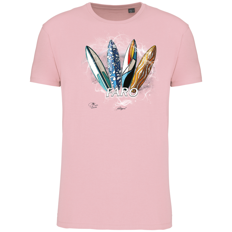 T-Shirt Algodão Biológico Surfboards Faro