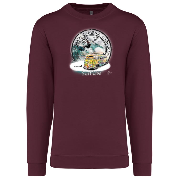 Sweatshirt Kariban sem Capuz Surf Life Caparica