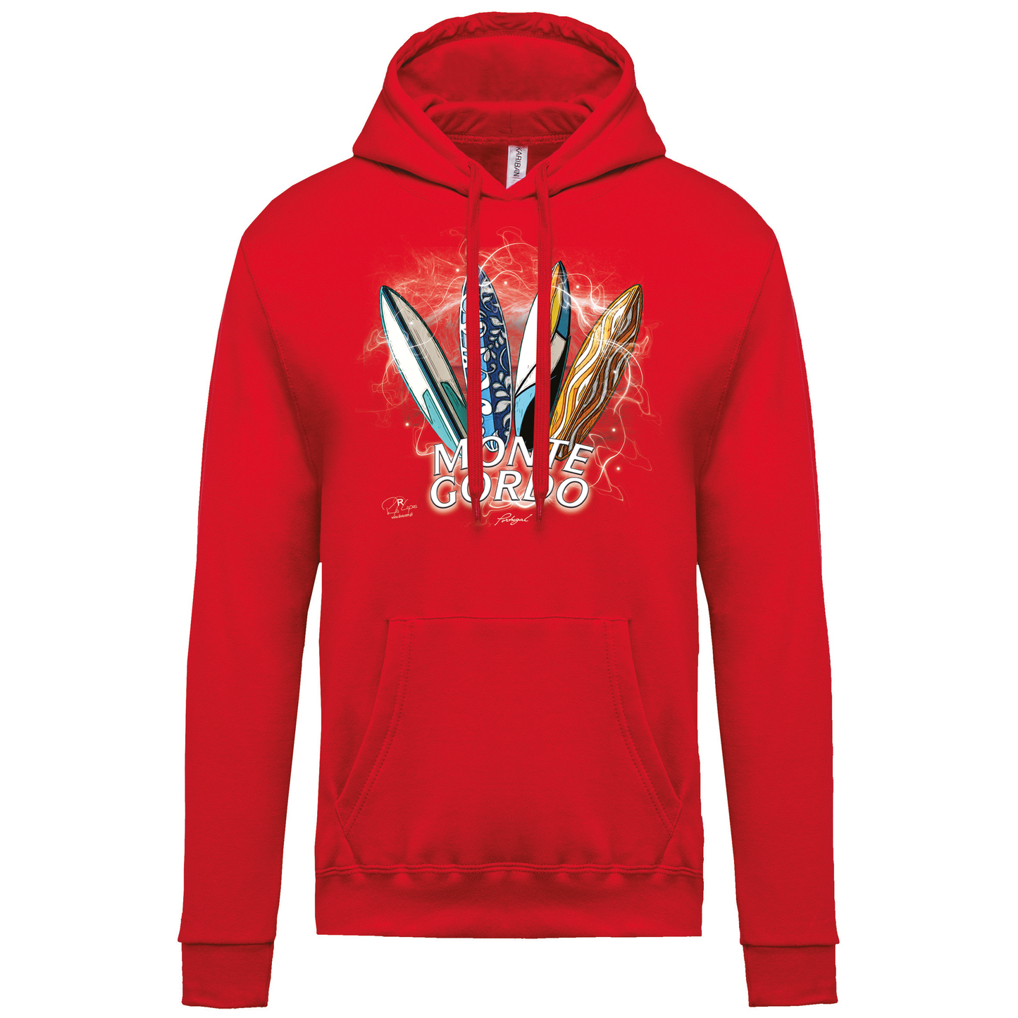 Sweatshirt Kariban com Capuz Surfboards Monte Gordo